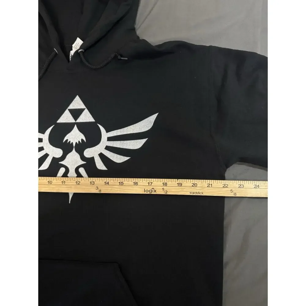 Nintendo Legend Of Zelda Skyward Sword Pullover Hoodie Black Men M Cotton Blend‎